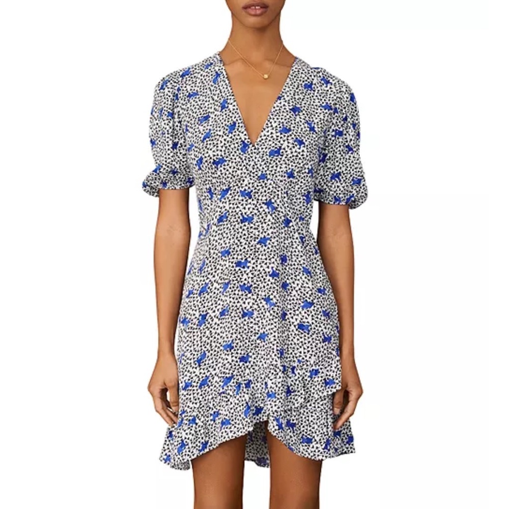 Maje Ripensee Floral Print Mini Dress